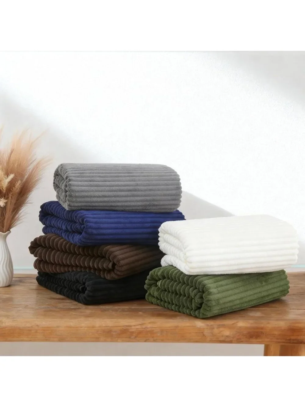 Oversized 6 PC Bath Towel Set - Soft Charcoal Gray 40